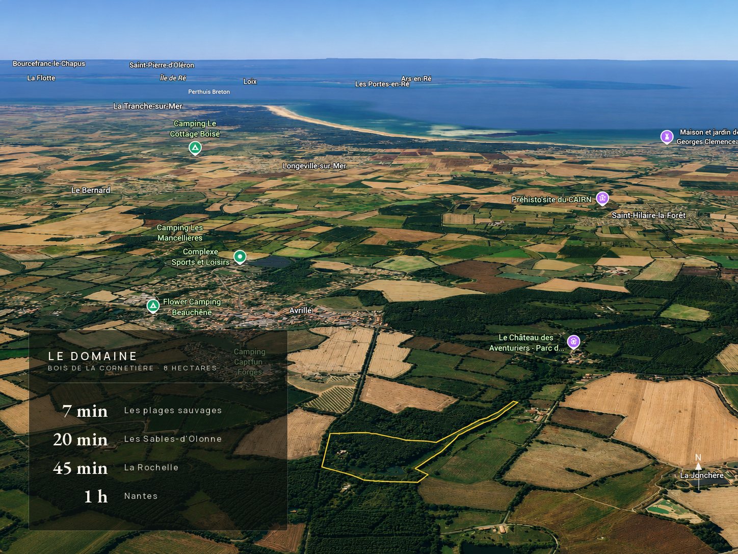 Le domaine en Vendée, entre forêt et Atlantique — à sept minutes des plages